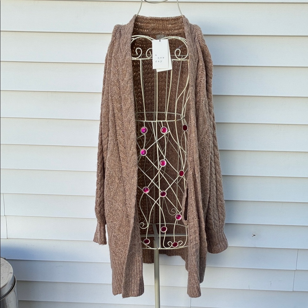 a new day Brown Cable Knit Cardigan